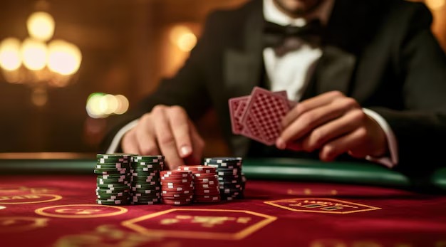 Live blackjack dealer and gaming table interface